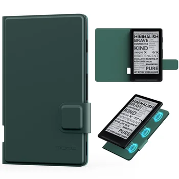 MoKo Magnetische Hülle für X4 E-Reader 4,3 Zoll, ultraleichte, schlanke Folio-Hülle aus Premium-PU-Leder