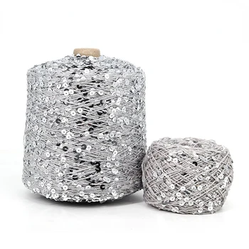50 g/Knäuel, 49 Farben, goldenes Silber-Paillettengarn, glitzernde Glitzerfäden, Stricken, Lurex, Häkeln