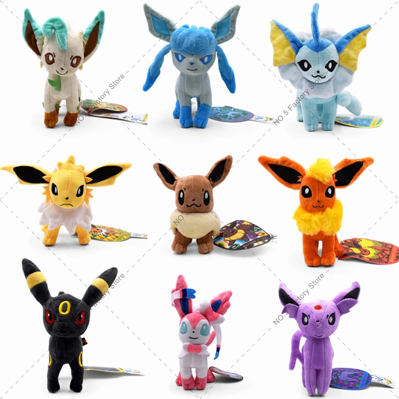 32-Stil Eevee Plüschtier Pokemon Eeveelution Umbreon Vaporeon – Bild 5