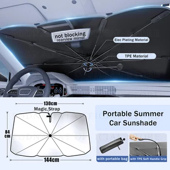 Auto Windschutzscheibe Sonnenschutz Regenschirm Faltbare Große Größe Sonnenschirm Frontscheibe Abdeckung