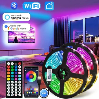 USB 5V Led Streifen Licht 5050 RGB Led Band Bluetooth Wifi App Fernbedienung Led Zimmer Licht 1-30M
