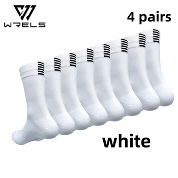 4 Paar Fahrradsocken zum Laufen, schnell trocknend, mittlerer Zylinder, für Männer und Frauen, Sport, Fitness