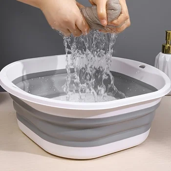 Großes zusammenklappbares Waschbecken - tragbar, für den Heimgebrauch - ideal zum Waschen von Gesichter
