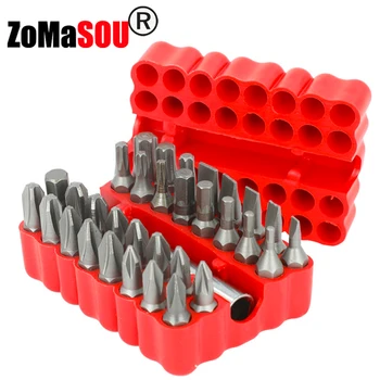 Magnetisches Sicherheits-Schraubendreher-Bit, Torq Torx, sechseckiger Sternschlüssel, elektrischer (33 Stück)