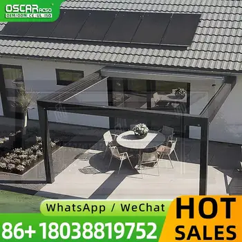 Einfache Montage, motorisierte, drehbare, einziehbare Aluminium-Pergola-Dachmarkise für den Außenbereich