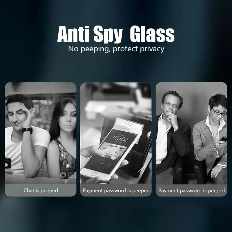 1–5 Stück Anti-Spionage-Displayschutz aus gehärtetem Glas für – Bild 3
