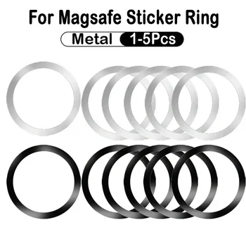2024 Edelstahl Universal Magnetische Metall Platte Ring Für Magsafe Drahtlose Ladegerät Eisen Blatt Aufkleber