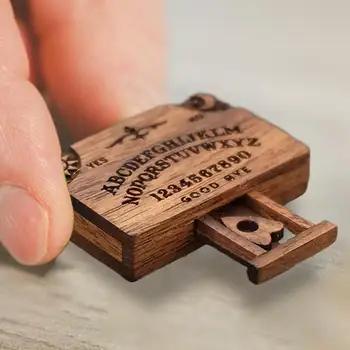 Mini Ouija Board Retro Miniatur Spirituosenbrett mit Schublade Holz Miniaturen Emotionale Liebe Schublade Home