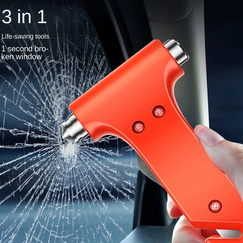 2-in-1-Auto-Sicherheitshammer, Notfall-Glasbrecher, Schneiden