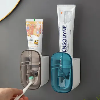 Automatischer Zahnpasta spender Badezimmer zubehör Wand halterung Zahnpasta Quetsch zahnbürsten halter