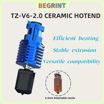 Upgrade TZ V6 2.0 Hotend Kit Hochgeschwindigkeitsdruckkopf für Ender 3/3 PRO/ VORON 2.4 Hi-End Extruder J-Kopf