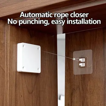 Automatischer Türschließer mit Kordelzug, Schiebetür, Büro, Badezimmer, Schlafzimmer, Haushalt, einfacher