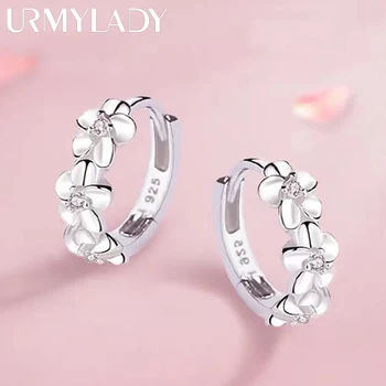 Top Sale Nadelohrringe aus 925er-Sterlingsilber für Damen, Hochzeit, modisch, Schmuck, Kristall-Zirkon-Blume