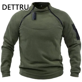 Outdoor Herren TacticalFleece Jacke Kleidung Warme Reißverschlüsse Pullover Männer Winddicht Mantel Thermo