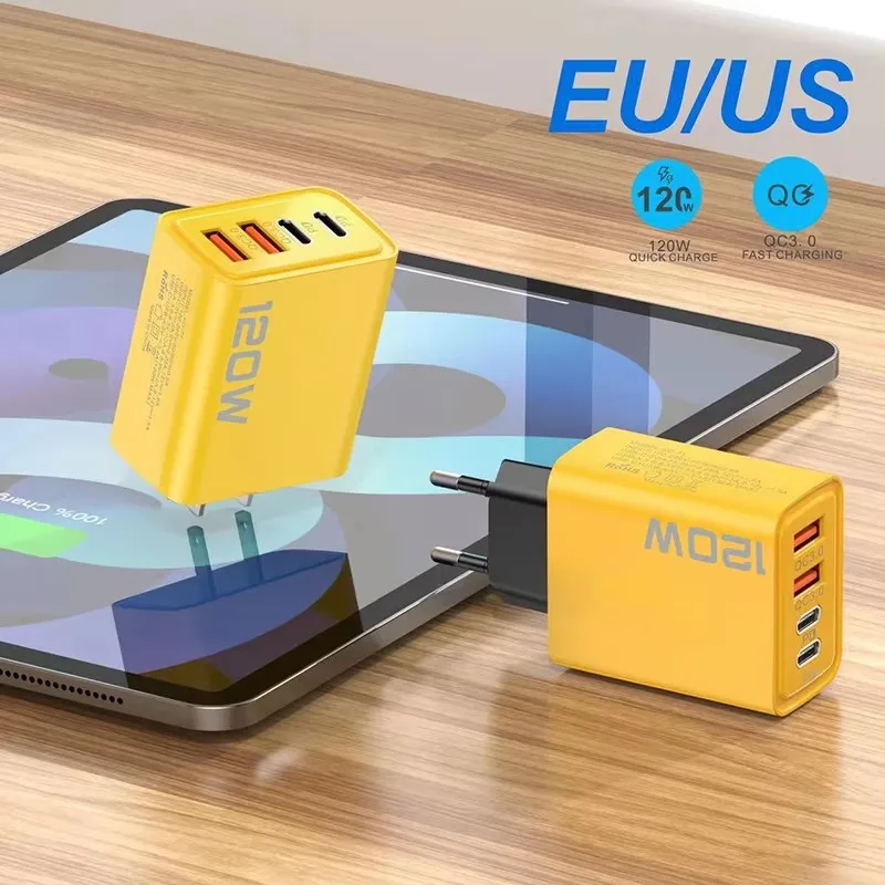 USB-Ladegerät 120 W mit 4 Ports, USB-C PD und QC 3.0 – Bild 6