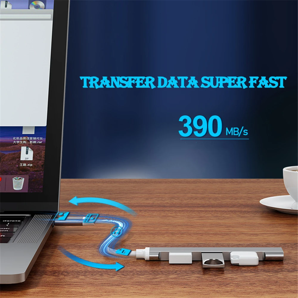 USB 3.0 Hub mit 4 Anschlüssen, 5 Gbit/s, für PC – Bild 5