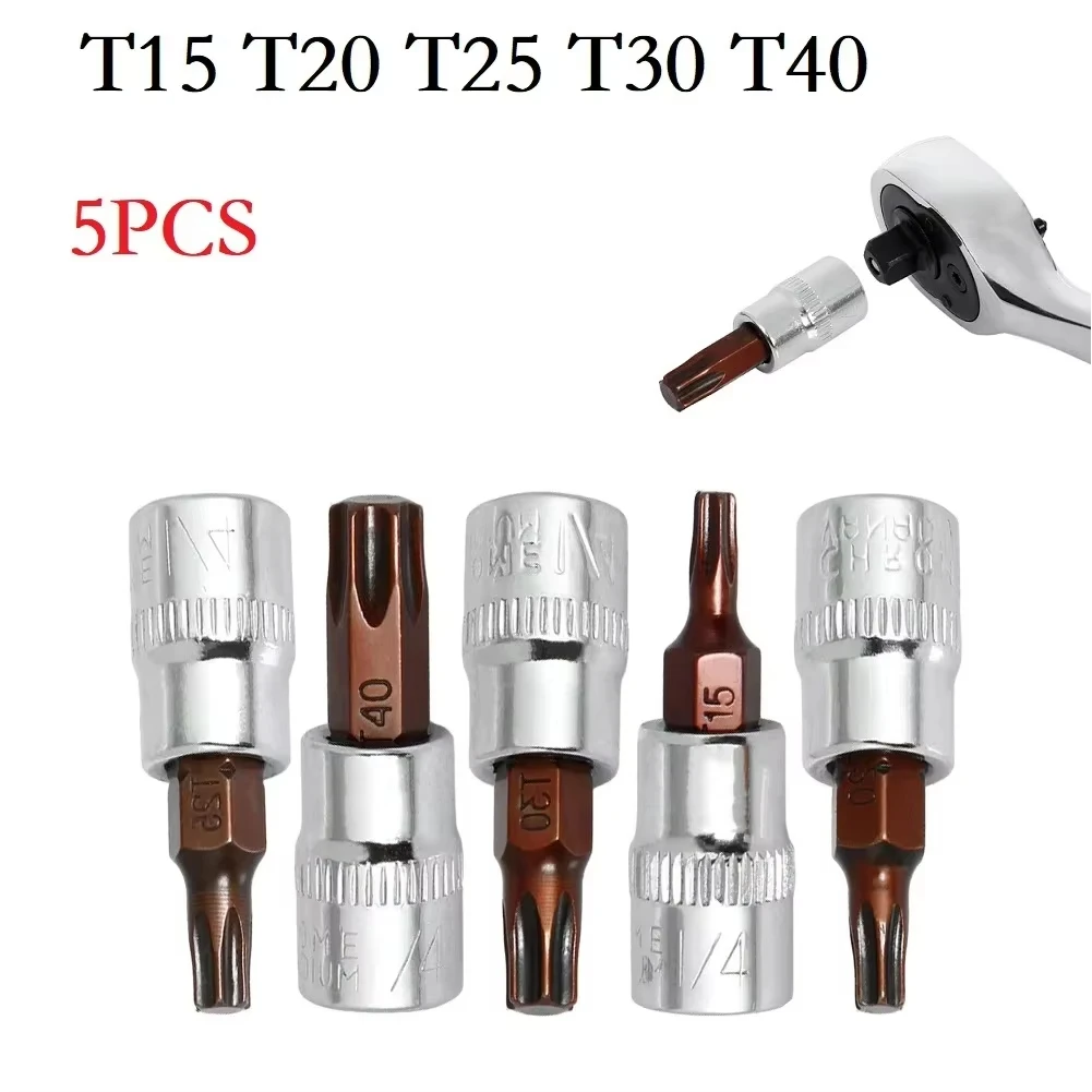 5 Stück Torx-Schraubendreher-Bits 1/4 Zoll Antrieb – Bild 6