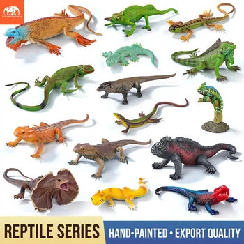 Lebensechtes Reptilien- und Insektenmodell-Spielzeug - Komodo-Drache Chamäleon Tierfiguren-Sammlung Geschenk