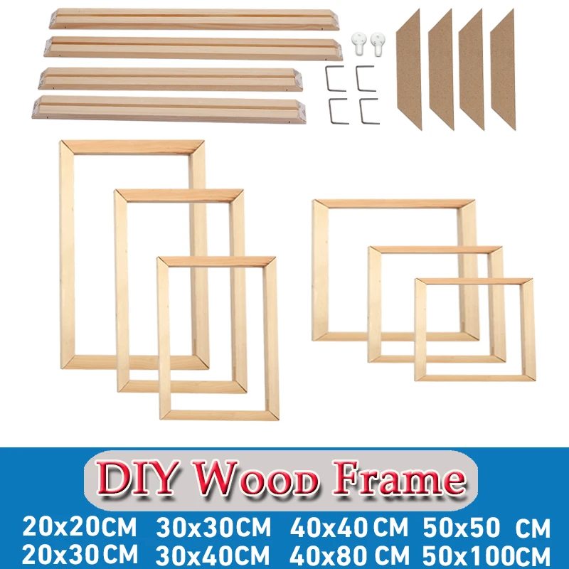 DIY Holzrahmen Leinwand Malerei Holz plakat Foto rahmen