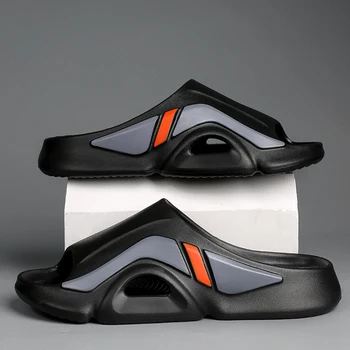 Einfache, lässige Slip-On-Hausschuhe für Herren, rutschfest, für den Innenbereich, leicht, einfarbig, für den