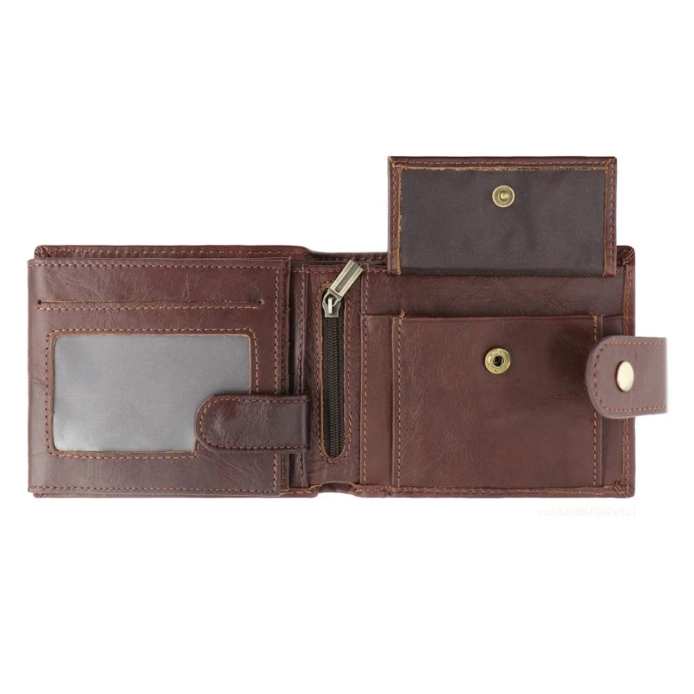 Herren-Geldbörse, Rfid, Vintage-Stil, echtes Leder – Bild 3