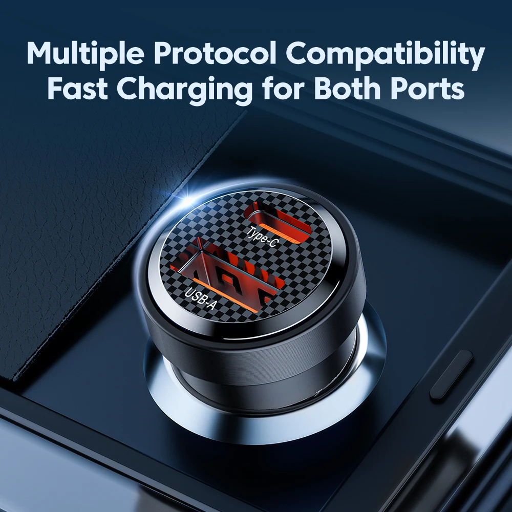 Auto-Ladegerät 33 W, USB-C PD, transparent – Bild 4