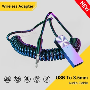 Drahtloser Bluetooth 5.4-Audioempfänger-Dongle USB auf 3,5 mm Aux-Buchse, Auto-Audio-Freisprecheinrichtung