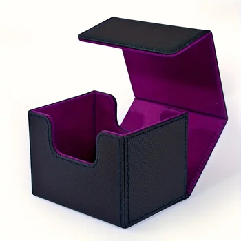 Karten deck Box, Karten Aufbewahrung sbox passt 100 einärmlige Karten, Pu Leder starke Magnet karte Deck Fall