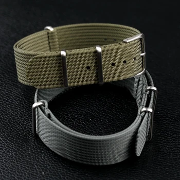 Geripptes Armband für Uhrenarmbänder aus ballistischem Stoff, 18 mm, 20 mm, 22 mm
