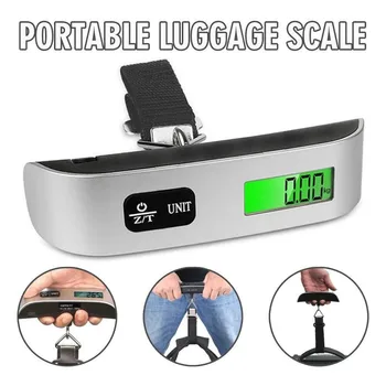 Gepäckwaage 110lb 50kg Digitale Handgehaltene Tragbare Hängewaage für Reisekoffer Gewichtswaage Zubehör