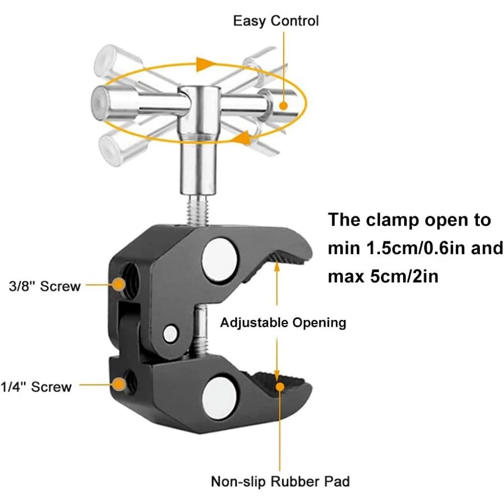ERIKOLE Super Clamp mit 360° °   Mini Kugelkopf – Bild 6