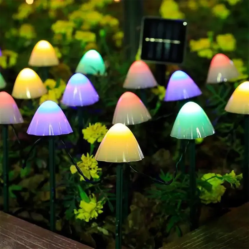 10-LED-Solar-Pilzleuchten für den Außenbereich, wasserdicht – Bild 6
