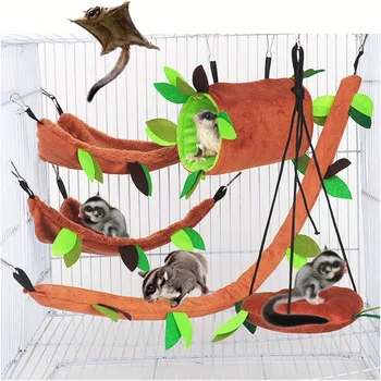 Plüsch Baumwolle Hamster Hängematte Runde Schaukel für Ratten Nagetier Kleine Tier Meerschweinchen (5 Stück)