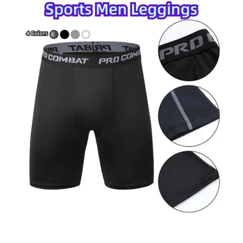 Herren Leggings Kompressionshose Sport Leggings Basketball Viertel Shorts Schnell trocknend Lauftraining