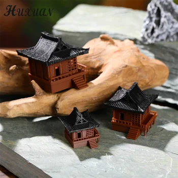 Pavillon Dekorationen Pagode Statue Outdoor Aquarium Schmuck Zen Garten Aquarium Ornament Bonsai