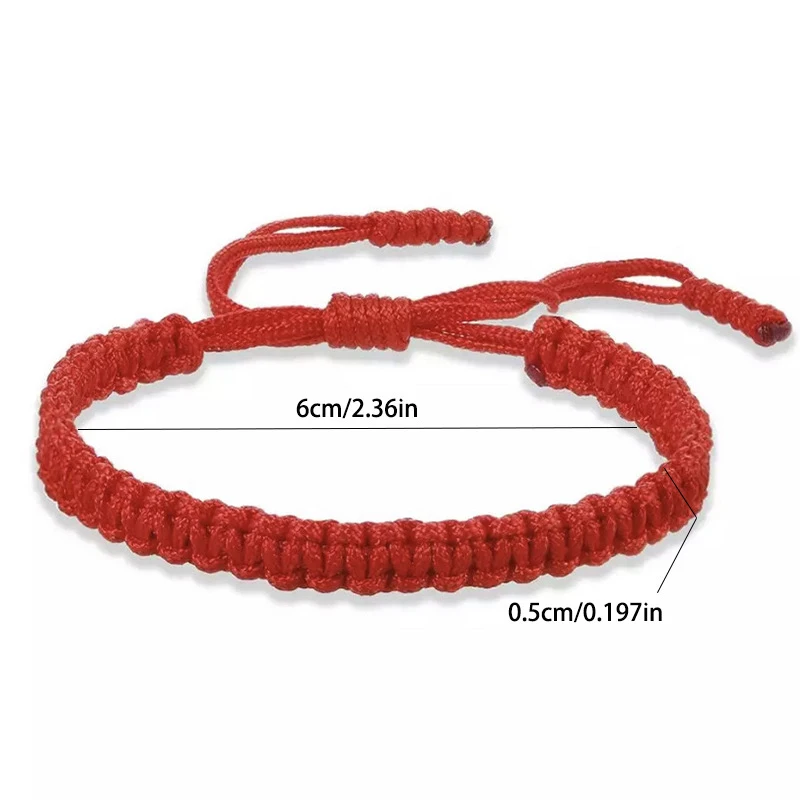 Handgefertigte geflochtene Schnur-Armbänder, rot, schwarz – Bild 2