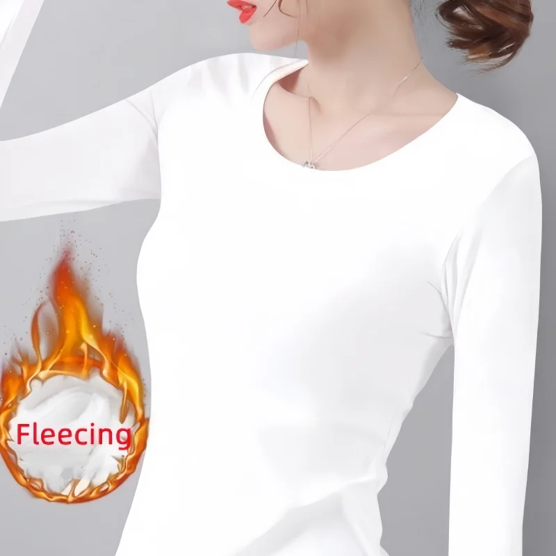 Frauen Thermo-Unterwäsche Winter Rollkragen Bottom Shirt – Bild 2