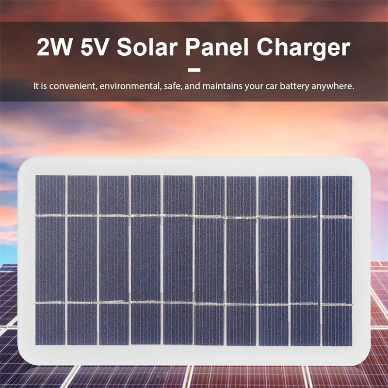 2W 5W Solarpanel mit USB wasserdicht Outdoor Wandern und – Bild 3
