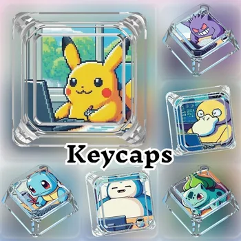 Pokémon-Puppe im kreativen Arbeitsman-Stil, transparent, einzelne Tastenkappe, Cartoon, niedlich, Snorlax