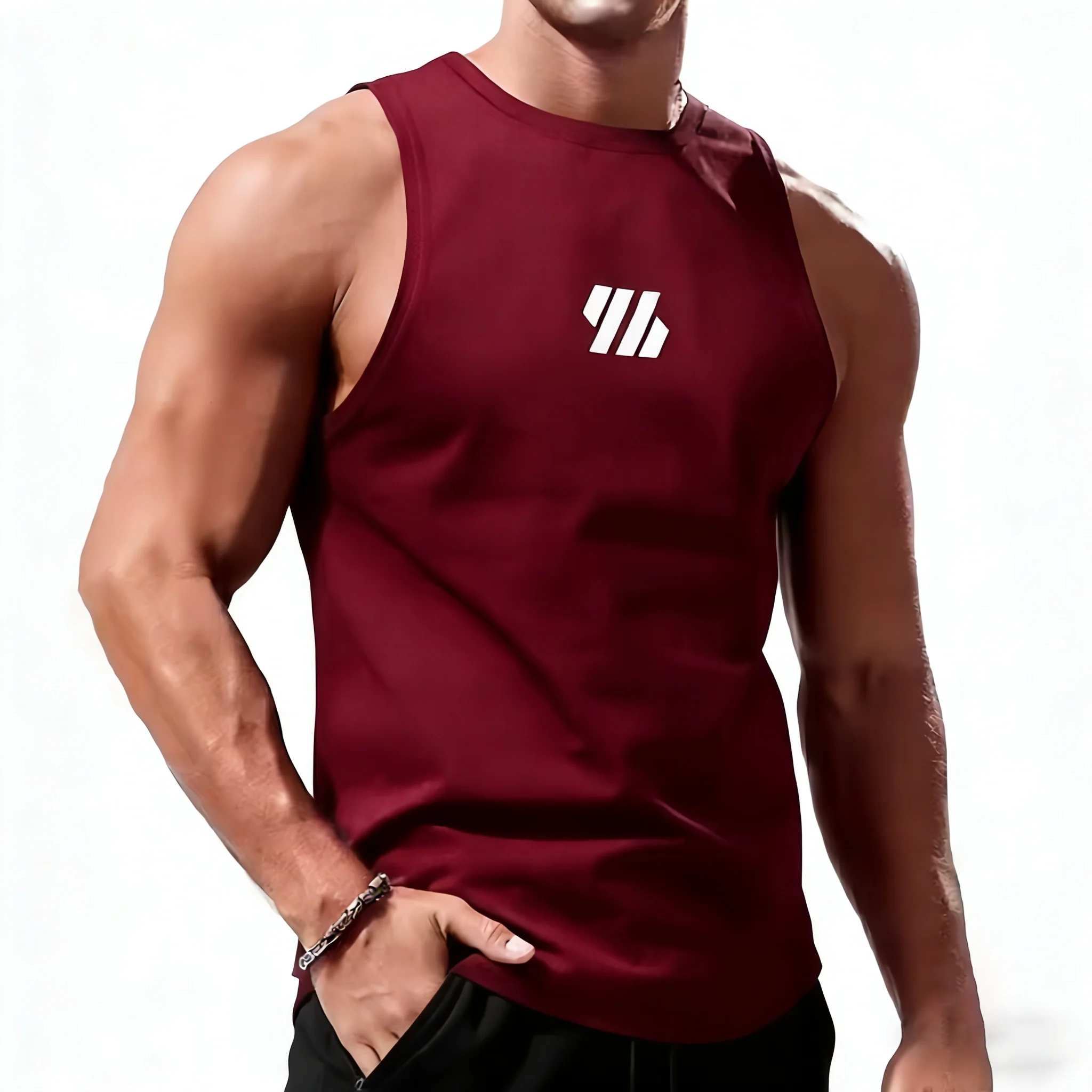 Herren Sport-Weste Sommer Schnelltrocknend Trainings-Tanktop – Bild 6