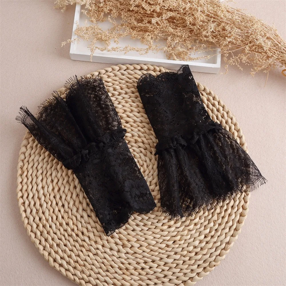 Mode Allgleiches Rüschen Gefälschte Ärmel Plissee – Bild 4