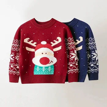 Weihnachten Winter Pullover Jungen Casual Pullover Neue Mädchen Nette Pullover Herbst kinder Lange Ärmeln