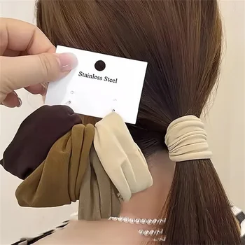 Solide Erweitern Verdicken Haar Band Seile Frauen Pferdeschwanz Halter Haar Krawatte Scrunchies (4 Stück)