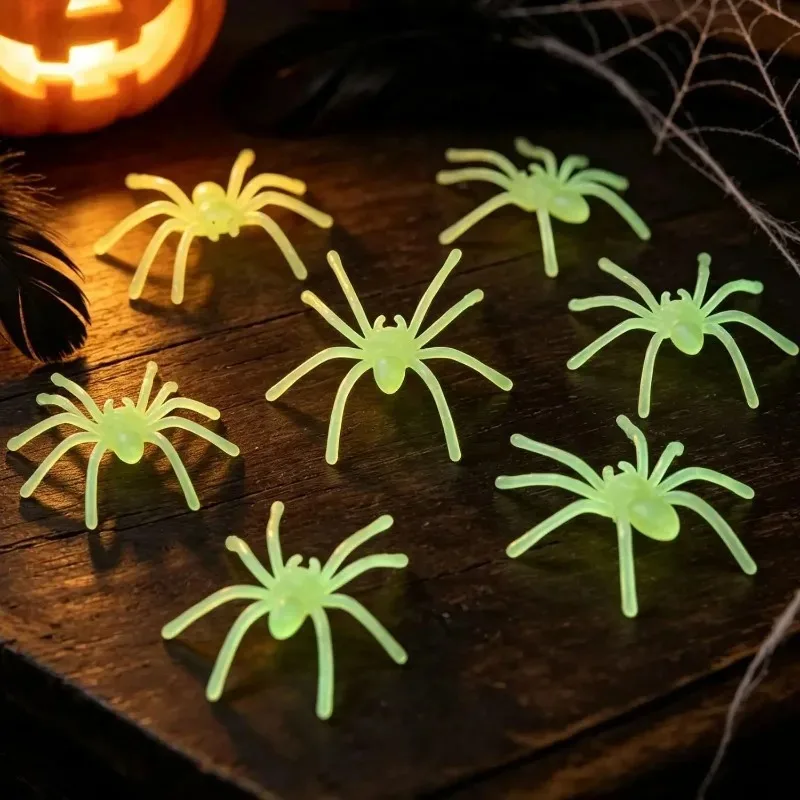 30/300 Stück Mini Leuchtende Spinnen, Glow-in-the-Dark – Bild 3