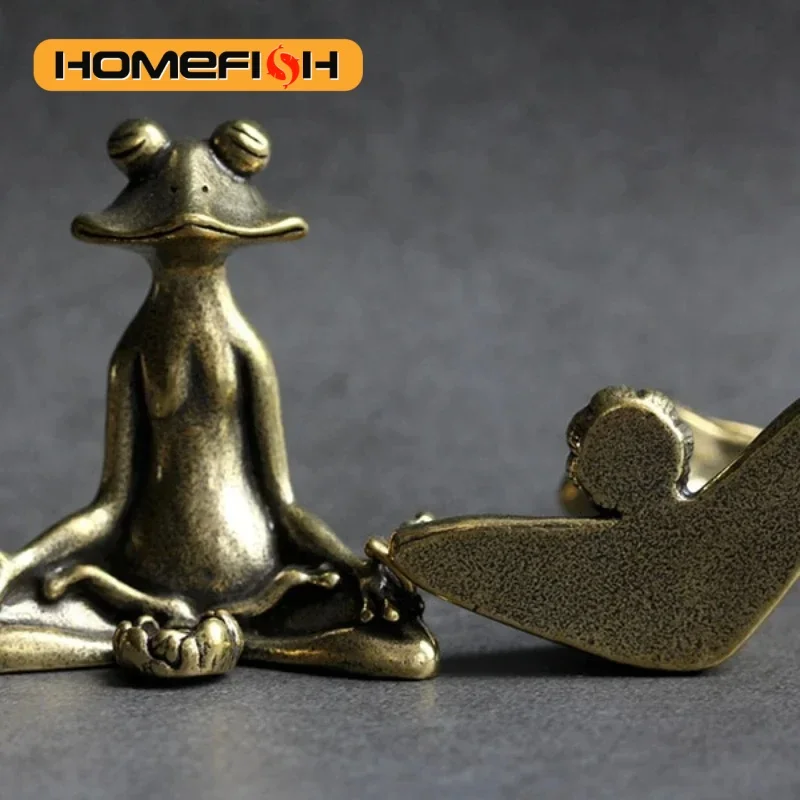 Retro Kupferwaren Räucherstäbchenhalter Zen Frosch Ornamente – Bild 4