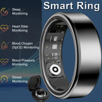2025 Smart Ring Blutdruck Herzfrequenz Schlafüberwachung Smartring IP68 & 5ATM Wasserdichter Multisportmodus