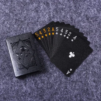 Farbe Schwarz Gold Spielkartenspiel Kartengruppe Wasserdichter Pokeranzug Magic Dmagic Paket