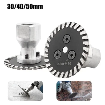 30/40/50mm Gravur Diamant Sägeblatt M14 Gewinde Mit Abnehmbare FIange Turbo Trennscheibe Für Granit marmor