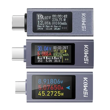 Typ-C Multifunktions-Digitalanzeige DC-Spannung Amperemeter Leistungsmesser DC 4-30 V 12 A Voltmeter
