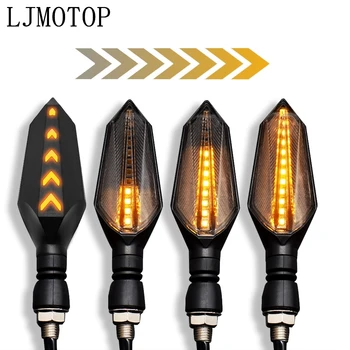 Universal Motorrad LED Blinker Lampe Sequentielle Fließende Blitz Anzeige Lichter Bernstein Lauflicht